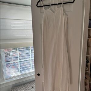 Universal thread white linen midi dress